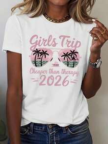 100% Algodón Egg Tart para Mujer, Prenda de una Pieza para Año Nuevo 2026, Top Casual de Cuello Redondo / Camiseta Blanca Holgada para Mujer Año Nuevo 2026 / Conjunto Casual de Fiesta de Man - Blanco - Ver 1