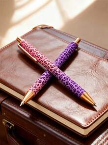 1pc Random Ten-Color Butterfly & Glitter Ballpoint Pen, Suitable For Office & School Back To School - Multicolor - View 8