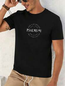 Men Plus Size T-Shirts - Black - View 2