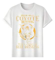 Playeras Caza De Coyote Con Cerveza - Blanco - Ver 1