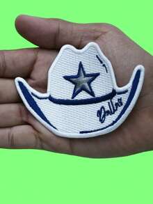 1pc/2pcs/3pcs/4pcs Dallas Hat Parody Patch Football Sport Fan Embroidered Iron On - Multicolor - View 2