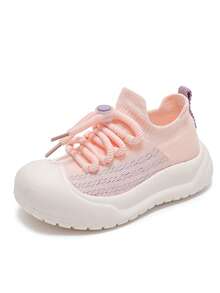 Zapatos deportivos unisex, zapatos casuales con suela blanda sin cordones, transpirables y cómodos, zapatos casuales fáciles de poner - Rosa - Ver 4