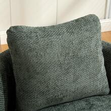 30" Living Room Rotating Decorative Chair(1PC), 360 ° Rotatable Bucket Shaped Sofa Chair, Chenille Armchair,Extra Super Soft Pillows As A Gift,Ergonomic Design,Suitable For Various Scenarios Such As Living Rooms, Bedrooms, Balconies, Etc - Xanh lá cây - Ghế xoay trang trí + Đệm - Vải nhung - Xem 4