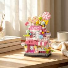 Set Balok Bangunan Toko Pemandangan Jalan Mini 420pcs, Set Balok Bangunan Partikel Mikro, Set Balok Bangunan Dewasa, Model Toko Kota Realistis, Model Rakitan Pemandangan Jalan Kreatif, Dekorasi Ruangan yang Menarik, Hadiah Eksklusif untuk Pecinta Model - Balok Bangunan Pemandangan Jalanan - View 8