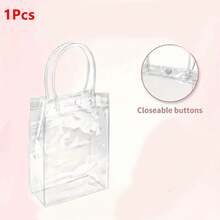 1/5/10/20/30/40/50pcs Reusable Transparent PVC Gift Bags With Handles - Suitable For Easter, Mother's Day, Weddings And Birthdays - Multipurpose Shopping Bags And Party Favor Bags Transparent Bags - Gift Wrapping Bag - View 11