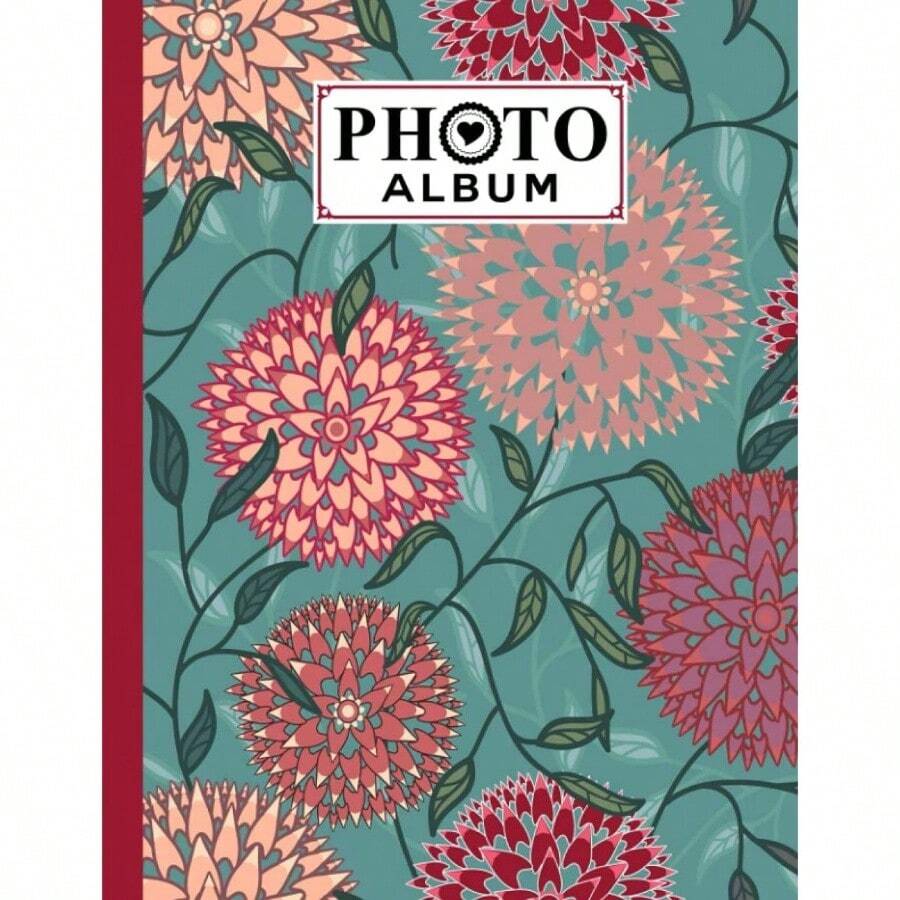 Photo Album: Large Photo Albums with Writing Space Memo, Large Capacity Picture Album Premium Flowers Cover by Friedemann Herold - inicial - Ver 1