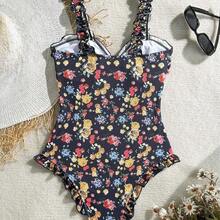 dahkjdgajy Swim Mod Traje de baño de una pieza sin tirantes con estampado aleatorio, grueso, inalámbrico, lindo para verano, playa y festivales de estilo boho - Multicolor - Ver 9