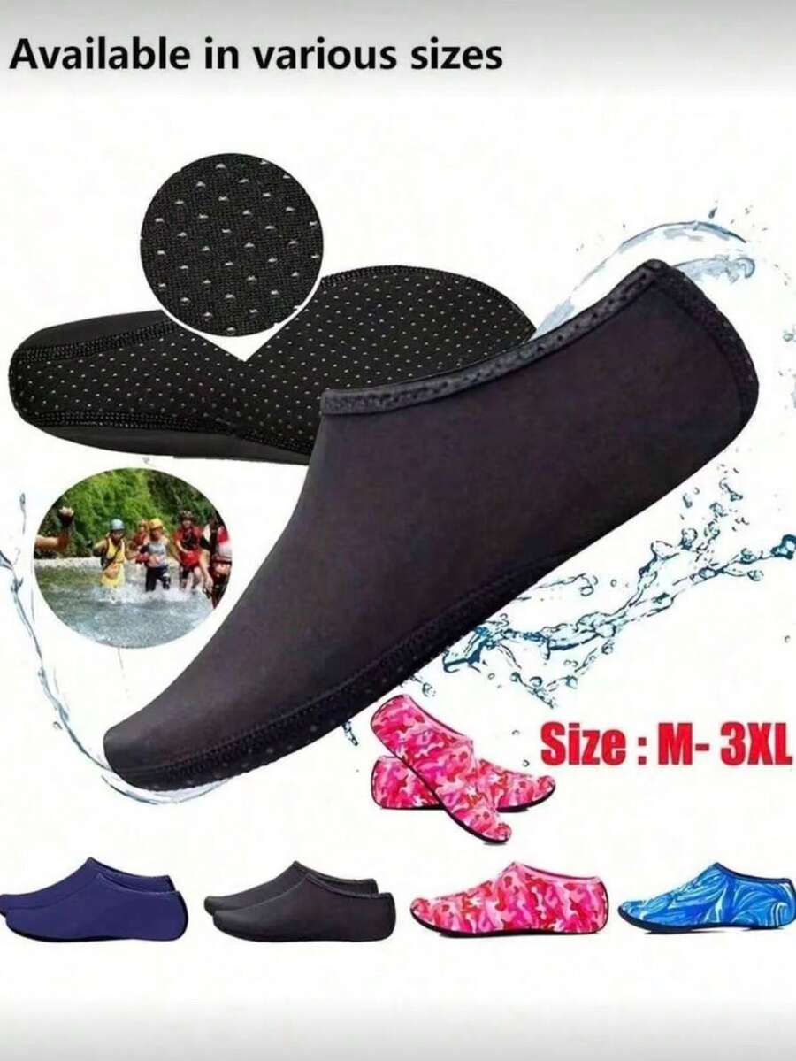 1 đôi/3 đôi giày đi biển unisex, giày lặn mềm, giày đi nước chống trượt chống cắt kiểu đi chân trần - Nhiều màu - Xem 1