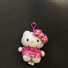 SANRIO 1個三麗鷗 Hello Kitty 毛絨娃娃背包配件 生日禮物 紀念品 情人節禮物 鑰匙圈 - 粉色 - 查看 6