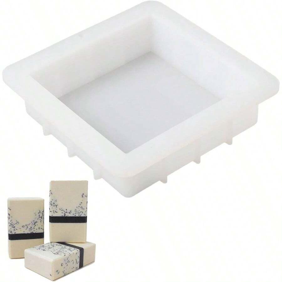 Molde de jabn de silicona cuadrado hecho a mano molde de pan hecho a mano - B0264 - Ver 1