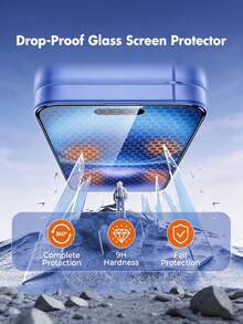 3片裝透明保護殼友善強化玻璃全螢幕螢幕保護貼，相容 iPhone 18 Pro Max 18 Pro 18 17 Pro Max 17 17 Pro 17 Air 16 16 Pro Max 15 15 Pro 6.1 吋 15 Pro Max 14 13 12 11 Pro Max 手機配件 - 無色 - 查看 4