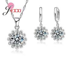 925 Sterling Silver Plating Necklace And Earring Set With Cubic Zirconia, Cross, Heart And Butterfly Design, Fashion Jewelry For Women. - 90401 - 查看 1