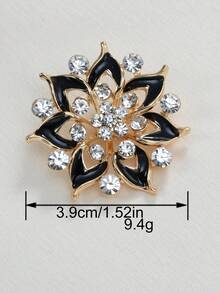 3pcs Vintage Floral Hollow Oil Drop Craft Rhinestone Metal Large Buttons, Suitable For Coats, Sweaters, Suits, Uniforms, Dresses, DIY Hair Accessories, Bags, Gift Boxes, Jewelry Accessories - Multicolor - View 11