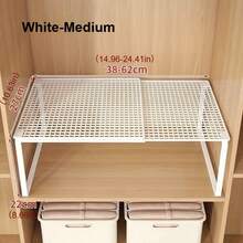 Telescopic Closet Organizer Rack - Space-Saving Vertical Storage Shelf, Adjustable Height Vertical Storage Rack, Suitable For Clothes, Shoes, Cabinets - Easy To Install, Can Be Used For Closet Storage, Home Organization, Minimalist Design, Sturdy Structure, Home Storage, Shelf Liners, 2 Colors Available - Multicolor - View 8