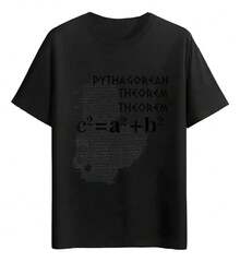 Playeras Teorema Pitágoras C² = A² + B² - Negro - Ver 1