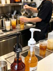 1pc 1L Coffee Syrup Dispensing Pump 10ml Liquid Dispensing Pump For Juice Bottles - Multicolor - View 1