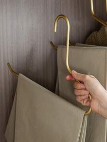Aluminum Alloy L-Shaped Non-Slip Pants Rack For Home, Shopping Mall, Dormitory And Family - Gold - View 5