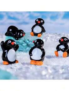10pcs Penguin Resin Pendant Earrings Necklace Charms DIY Jewelry Accessories - Multicolor - View 2