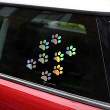 8pcs Cat Paw Print Car Stickers, Gift For Friends - A - View 2