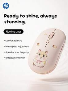 Ratón inalámbrico silencioso HP, , ratón de computadora, ratón para juegos - Diseño ergonómico para diestros, conexión fiable de 2.4GHz - Adecuado para escritorio y portátiles - Ver 2