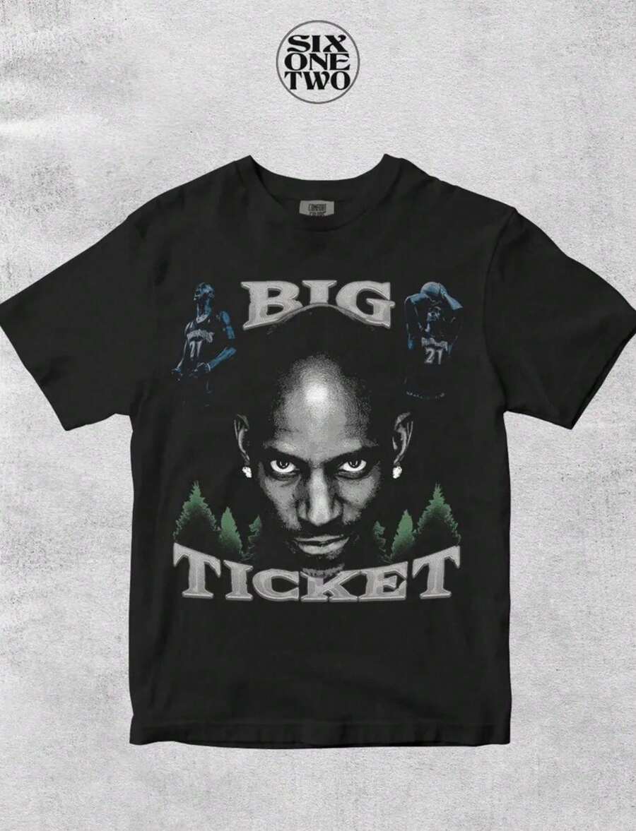 Vintage Minnesota T-Shirt_ Big Ticket Custom Design - 黑色 - 查看 1