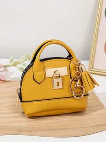 CHARM INFINITE Dompet Koin Gantungan Kunci Kubah Mini, Tas Penyimpanan Earphone Kulit PU dengan Kunci dan Rumbai, Tas Penyimpanan Portabel Wanita, Aksesori Gantungan Tas yang Lucu - MultiWarna - View 17