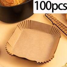 300/200/100/10pcs Air Fryer Liners, Parchment Paper, Baking Paper, Paper, Plate Liners, Oven Paper, Oil Absorbent Paper, Suitable For Wedding/Banquet/Birthday Party/Holiday Celebration/Restaurant/Kitchen/General Use - View 12