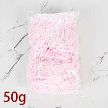 1 Gói 30/50/100/200/500g Giấy vụn Raffia nhiều màu dùng làm tổ gà, quà cưới, hộp kẹo, bao bì quà tặng - Màu Hồng baby - Xem 14