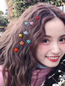 100/50/30pcs Macaron Color Small Flower Hair Clips, Durable Compact Non-Damaging Hair Accessories, Sweet Cute Hair Clips For Girls And Kids, Suitable For Daily Wear, School, Vacation And Party - Multicolor - View 2
