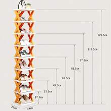 Shoe Racks - 2단 오렌지 - 보기 3