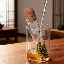 1pc Creative Glass Tea Infuser With Cork Stopper, Tea Steeper, Glass Tea Strainer For Loose Leaf Tea, Reusable Loose Leaf Tea Infuser With Cork, Tea Diffuser For Loose Tea - Transparent Test Tube Design, Perfect For Loose Leaf Tea - Ideal For Home Gatherings And Parties - Multicolor - View 9