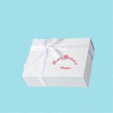 1pc Customizable Magnetic Gift Box, Personalize With Name And Text, 3 Color Options, Suitable For Holidays Parties, Printed Pattern, Bridesmaid Proposal, Personalized Keepsake Box - Multicolor - View 15