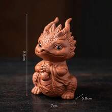 紫砂龍茶寵，功夫茶盤裝飾，火土吉祥茶儲寵 - 紫砂茶寵(龍) - 查看 5