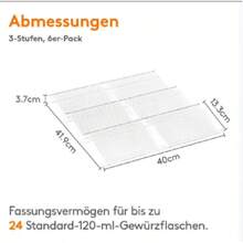 Verstellbares Gewürzregal aus Kunststoff, Organizer für Schubladen, Küche, Arbeitsplatte und Schrank, Version 6 / 8 - Transparent 6- - Übersicht 1