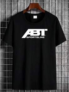 ABT Sportsline Uomo e Unisex T Camicia,Con logo da corsa - Traspirante,Tessuto morbido,Abbigliamento casual da strada a vestibilità ampia,Con una stampa di motivi raffinati,Comodo in tutte le stagioni,Taglia S-3XL.Abbigliamento casual da uomo e da donna e abbigliamento da corsa in stile racing - nero - Visualizzare 1