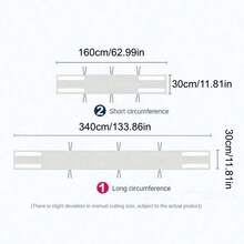 AIBOYING 2件組 (160cm/62.99in+340cm/133.86in) 素色嬰兒床墊、透氣網狀嬰兒床護欄，4面適用，嬰兒洗禮居家裝飾禮物 - 彩色 - 查看 10