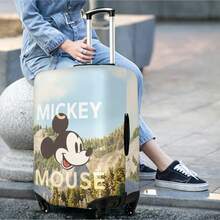 迪士尼米奇行李箱套，附「MICKEY MOUSE」文字與山林風景背景設計，適合旅行愛好者的行李箱保護套 - 顏色 - 查看 2