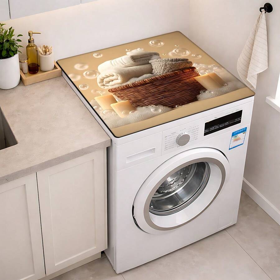 1 buah, Dekorasi Rumah, Keset Anti Debu Mesin Cuci Bermotif Tema Laundry, Alas Karet Lembut, Aksesoris Ruang Cuci, Keset Pelindung Atas Mesin Cuci, Menyerap Air Cepat Kering, Keset Penutup Anti Debu Kulkas, Keset Penyerap Air Meja Mesin Kopi, Keset Drainase Tanah Diatom, Penutup Anti Debu Mesin Cuci dan Pengering Peralatan Dapur dan Ruang Cuci Modern, Dekorasi Rumah, Dekorasi Ruang Makan Dapur - MultiWarna - View 1