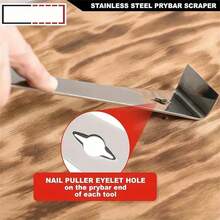 Stainless Steel Pry Bar & Scraper Set, Large Flat Pry Bar With Sharp Right Angle And 90-Degree End, Metal Hand Tool For Woodworking And Beehive Maintenance - Multicolor - View 4