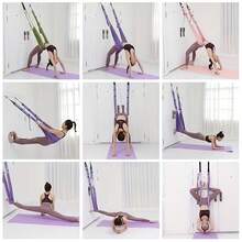 1PC Purple Polyester Yoga Fitness Strap, Universal Waist Back Leg Stretching Band, Anti-Gravity Inversion Door Strap, For Back Bending Inversion, Dance, Ballet, Gymnastics Stretching Exercise Trainer - Multicolor - View 5