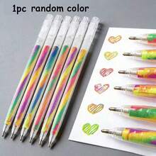 1pc/2pcs/3pcs/5pcs/6pcs/12pcs/18pcs/24pcs/30pcs/36pcs/42pcs High-Value Gradient Spiral Writing Greeting Cards, Exquisite Cute Cartoon Patterns, Random Styles, Office Study Gift Box Fountain Pens, Student Stationery Small Prizes, Suitable For Parent-Child Education, School/General/Student/Stationery/Drawing/Teacher/Classroom/Supplies/Birthday/Holiday/Party Gifts (One Size Is 6 Pens Per Box) - Multicolor - View 18