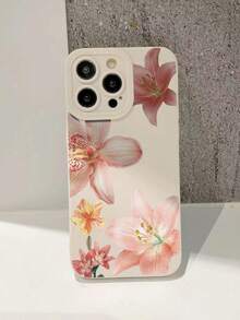 1個 精準孔位直邊花卉彩繪加厚防震手機殼保護套，適用於 iPhone 16/11/16pro/16plus/16promax/16e/15Promax/13/14/12/XS/XR/7G/8P，適用於 Galaxy S25/S25PLUS/S25 Ultra/A16/A36/A26/A56/A50/A12/A32/A52/A72/A51/A21S/A13/A14/S24/S24PLUS/S24Ultra,S22/A52/A53/A54/A55S23/，適用於 11/12Pro/12/12X/13Pro/14Pro/15Pro/，適用於 Redmi 10/9/Note9/12c/Note11pro/Note8Pro 防震手機保護殼 - 彩色 - 查看 4