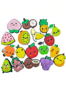 18PCS Cute Fruit Shoe Charms: Non-Repeating Fun Fruit Designs, Durable PVC, Easy To Install. Perfect For Clogs, Great Gifts For Any Occasion. - Multicolor - View 5