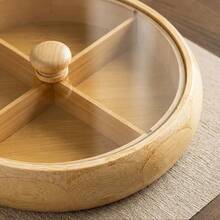 Multi-Functional 4-Compartment Snack Serving Tray Dried Fruit Box Nut Platter - View 3