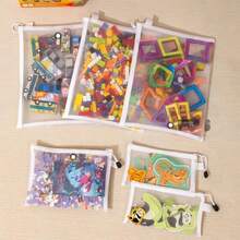 2pcs/5pcs/8pcs/16pcs Kids Mesh Storage Bag Set, Zippered Organizer Bags For Puzzles, Building Blocks And Children's Learning Supplies - Multicolor - View 6