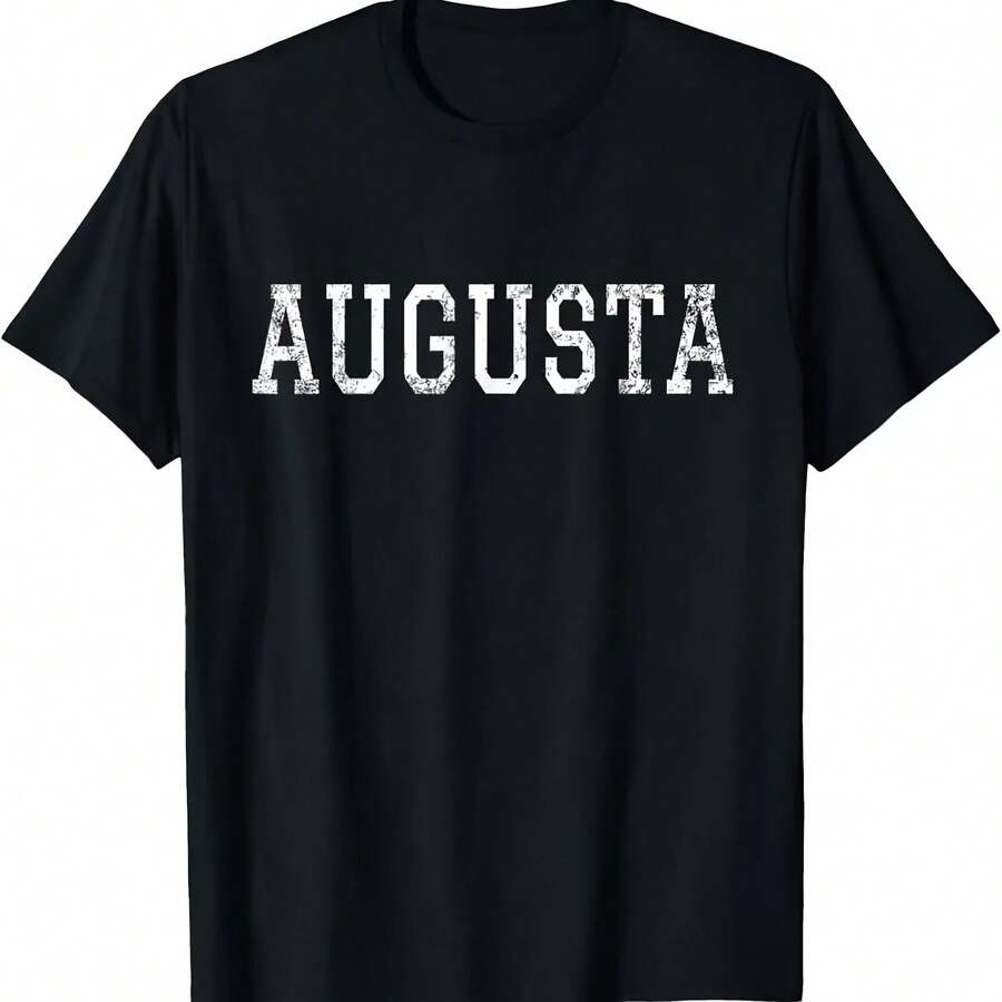 Camiseta de ropa con texto blanco vintage de Augusta - Multicolor - Ver 1