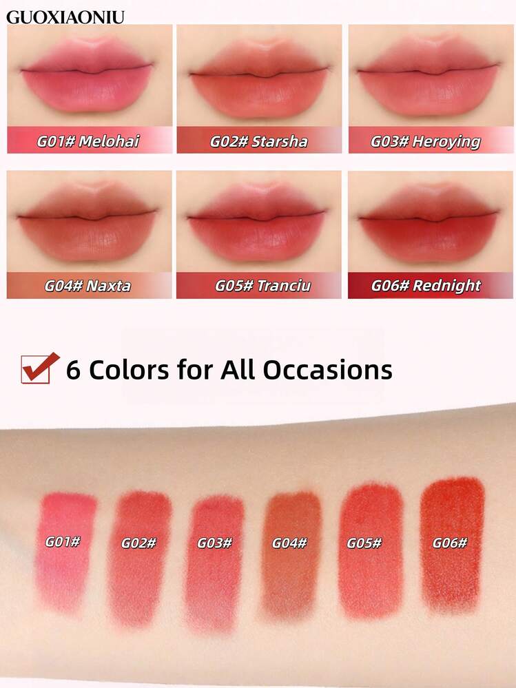 GUOXIAONIU Waterproof Sweat-Proof Non-Stick Cup Portable Long-Lasting Glossy Lip Gloss Lip Makeup - G04# Naxta - View 7