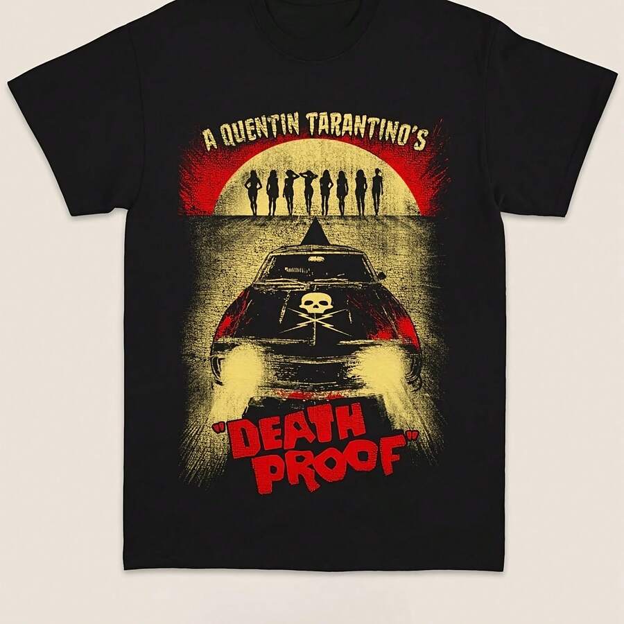 Camiseta Retro de la Película Death Proof de Quentin Tarantino, Camiseta Vintage con Gráfico de Auto Deportivo, Clásico del Culto, Informal, para Hombre y Mujer - Multicolor - Ver 1