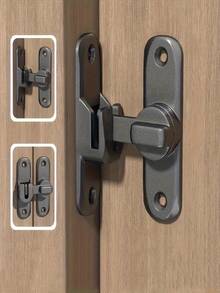 Drill-Free Door Lock, Sliding Door Lock, Lockable Door Lock, Special Sliding Door Lock, Sliding Door Lock, Thickened Hotel Bathroom Door Window Lock, Drill-Free Solid Aluminum Alloy Door Security Lock, Home Essential. - Multicolor - View 6