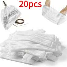 20pcs High-Quality Disposable Broom Covers Dust Cleaning Sleeves, Non-Woven Fabric Thickened Vacuum Sweeping Pads, High Elasticity Stretchable Universal Size, Effectively Capture Dust Hair Debris Without Tangling Easy To Clean, Hygienic Convenient Disposable Cleaning Tool, Suitable For Home Kitchen Living Room Bedroom Bathroom Wood Floor Tile Floor Furniture Gap Cleaning, Ideal For Housewives Families Pet Owners Slouchy People Daily Home Cleaning Use - 20 White Disposable Cloth Covers - View 14